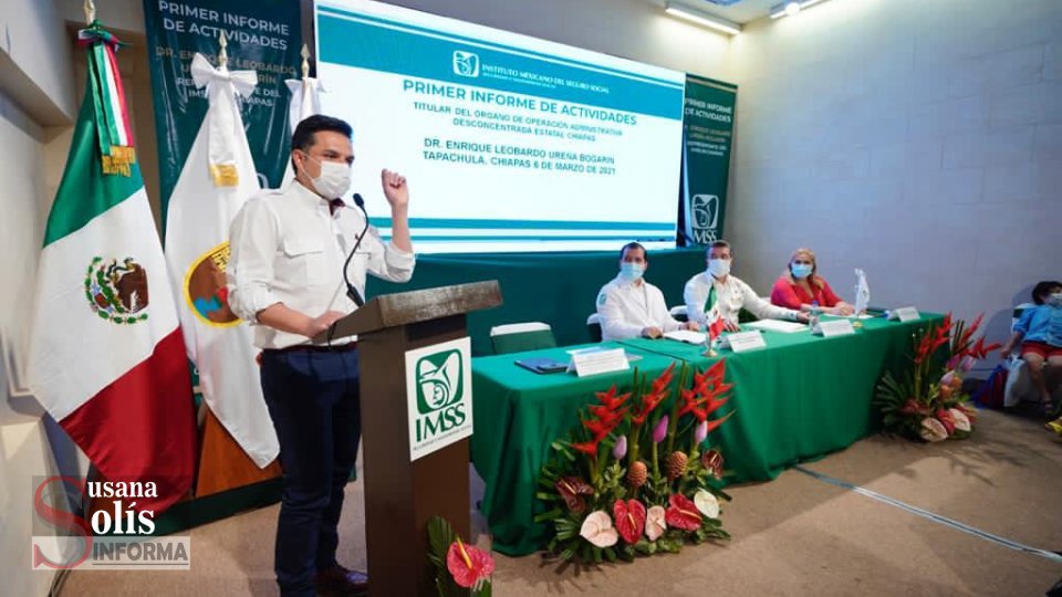 Director General del IMSS, Zoé Robledo, acude a Primer Informe de Actividades al de la representación del IMSS en Chiapas