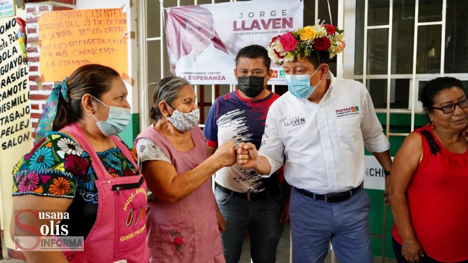 REALIZA Llaven Abarca brigadeo en calles y mercado de Chiapa de Corzo Susana Solis Informa