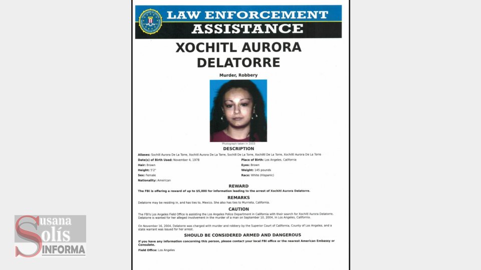 DETIENE la SSyPC en Chiapas a mujer buscada por el FBI Susana Solis Informa
