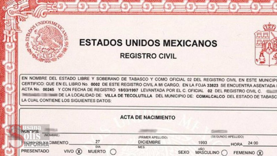 ¡CUIDADO! Reutilizan actas de nacimiento obtenidas por internet para trámites en el INE - Susana Solis Informa