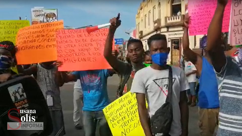 MIGRANTES piden salir de Tapachula Chiapas; realizan protesta Susana Solis Informa