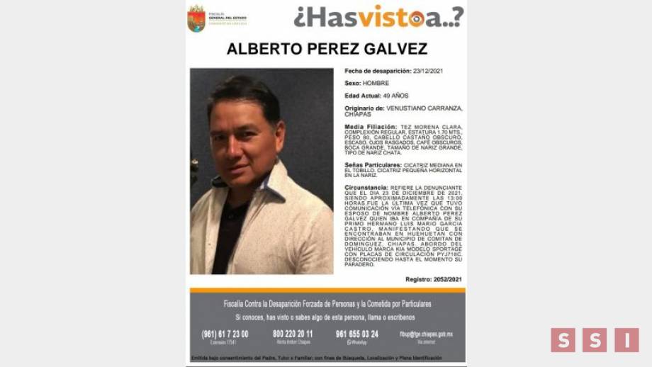 DENUNCIAN presunto secuestro de defensor de derechos humanos en Chiapas - Susana Solis Informa