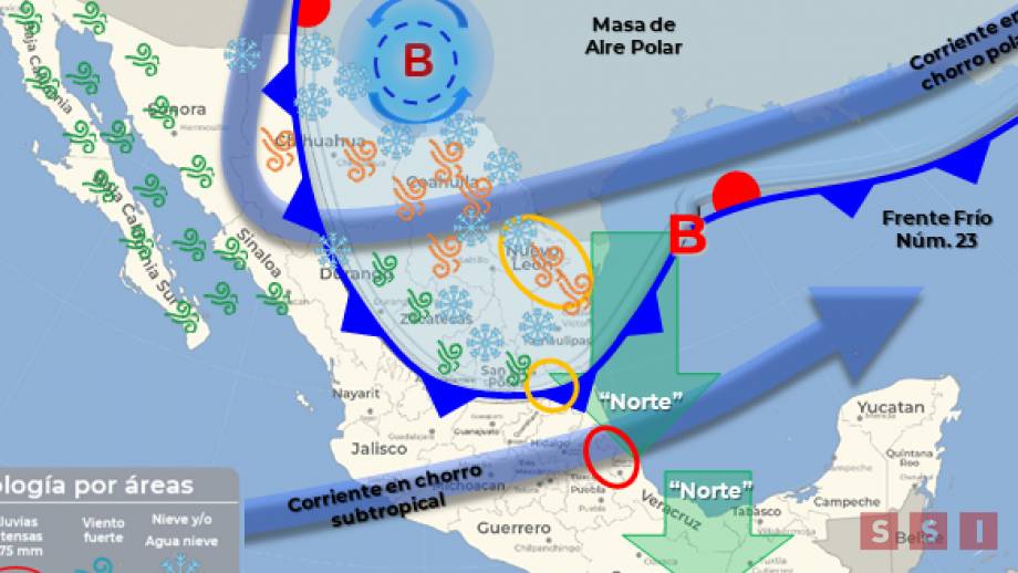 FRÍO, lluvias de hasta 250 mm. y viento dejará Tercera Tormenta Invernal en Chiapas Susana Solis Informa