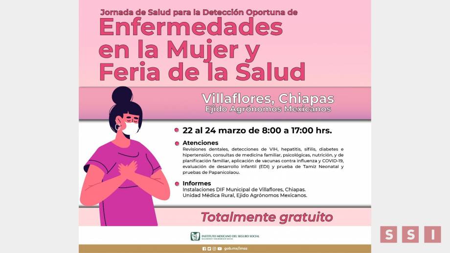 JORNADA de salud en Villaflores anuncia IMSS Susana Solis Informa