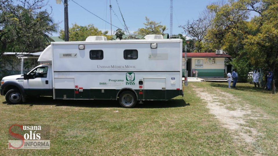 el  IMSS desplegó una unidad móvil equipada para atender a la población