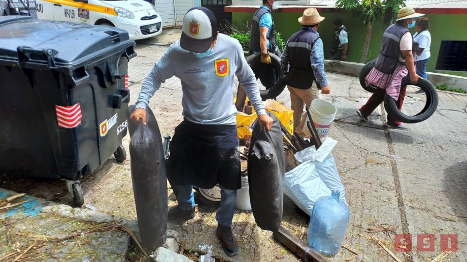 Destaca Secretaría de Salud Municipal avances en retiro de cacharros y llantas de colonias en Tuxtla - Susana Solis Informa