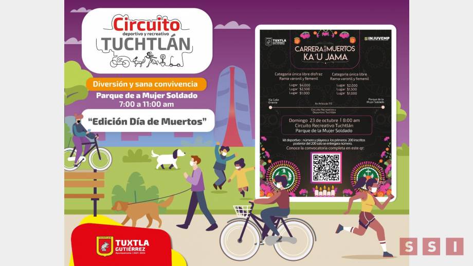 Fiesta deportiva y carreras en el Circuito Deportivo y Recreativo para este domingo en Tuxtla Gutiérrez - Susana Solis Informa