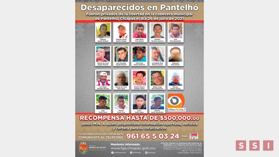 Se cumplen 15 meses de la desaparición de 21 personas en Pantelhó Susana Solis Informa