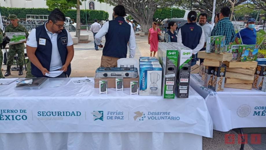 Realizan canje de armas por electrodomésticos y dinero en efectivo Susana Solis Informa