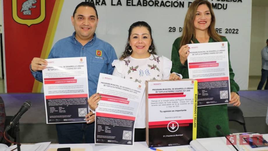 Presentan Ordenamiento Territorial y Desarrollo Urbano de Tuxtla el Aviso Público para iniciar Proceso de planeación para la ciudad - Susana Solis Informa