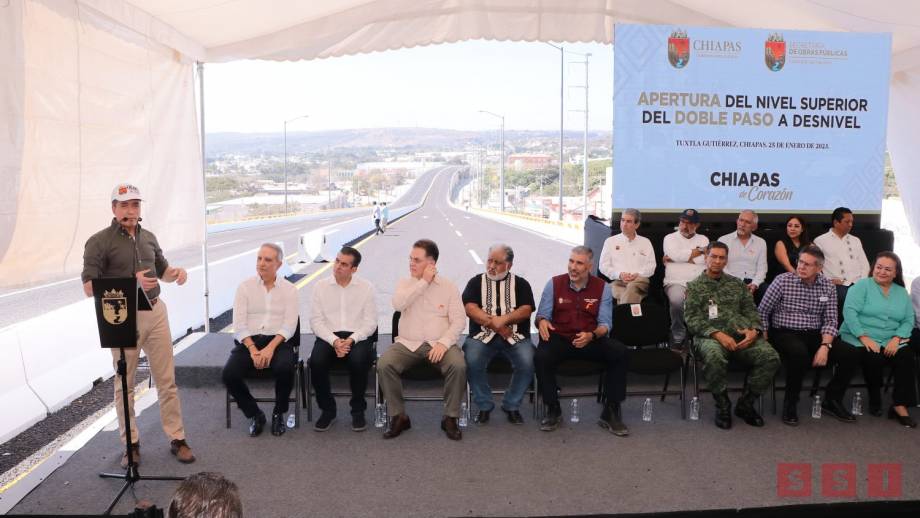 Rutilio Escandón abre al tránsito la parte superior del doble paso a desnivel del Libramiento Norte - Susana Solis Informa