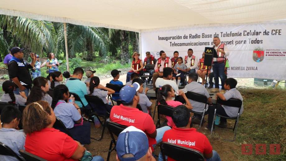 Helmer Ferras pone en operación torre de telefonía celular en Mapastepec - Susana Solis Informa