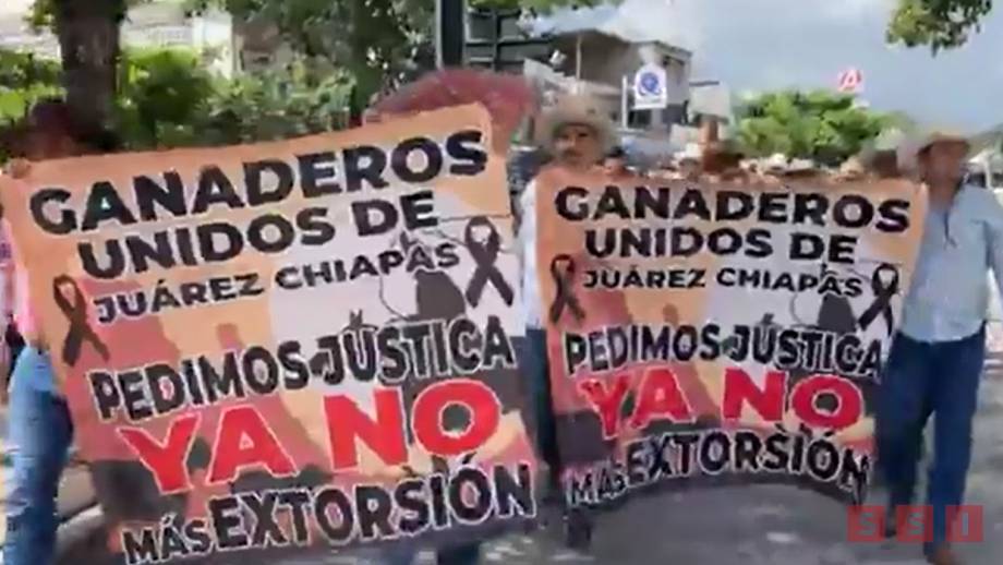 Protestan ganaderos en la zona Norte de Chiapas, piden justicia por el asesinato de su compañero en Juárez - Susana Solis Informa