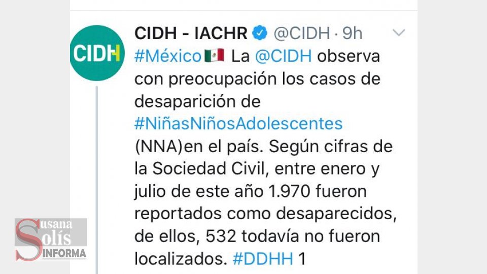 532 infantes no han sido localizados