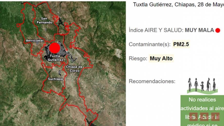 MUY MALA calidad del aire en Tuxtla Gutiérrez - Susana Solis Informa