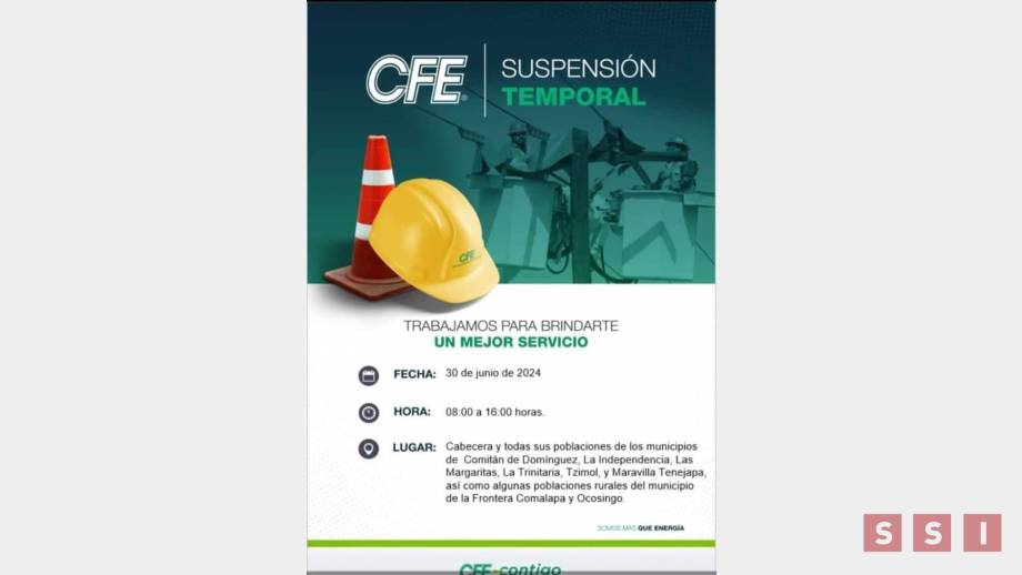 ESTOS municipios de Chiapas se quedarán sin luz Susana Solis Informa