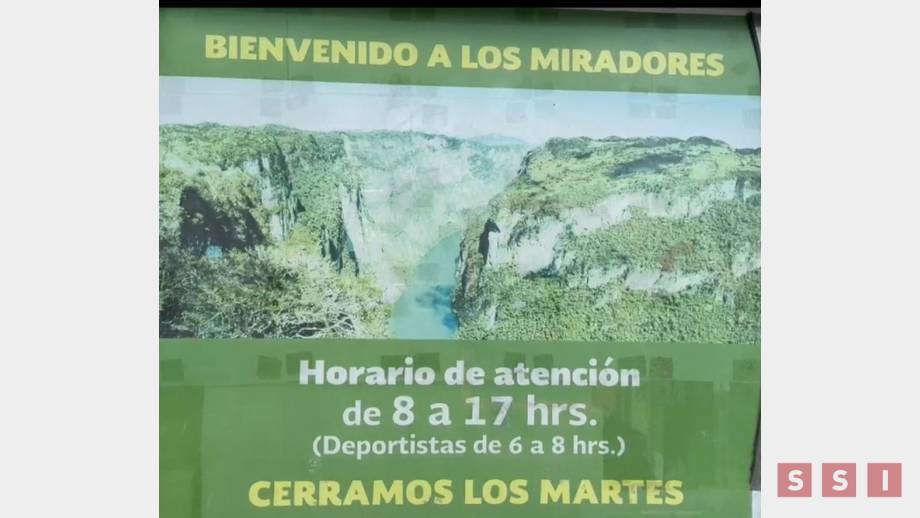 Recuperan afluencia de visitantes en el Parque Cañón del Sumidero - Susana Solis Informa