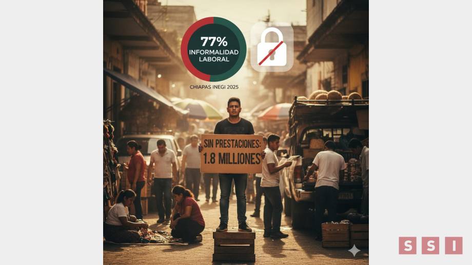 En Chiapas, casi 8 de cada 10 trabajan sin prestaciones laborales: INEGI - Susana Solis Informa